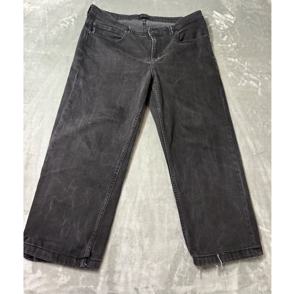 Billabong Mens Faded Black Straight Leg Denim Jeans Size 34 Relaxed Skater Surf